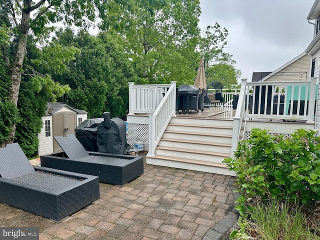 175 Barracuda Rd, Manahawkin, NJ 08050 - view of patio featuring a wooden deck and area for grilling
