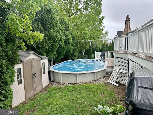 175 Barracuda Rd, Manahawkin, NJ 08050 - swimming pool with a deck and a lawn