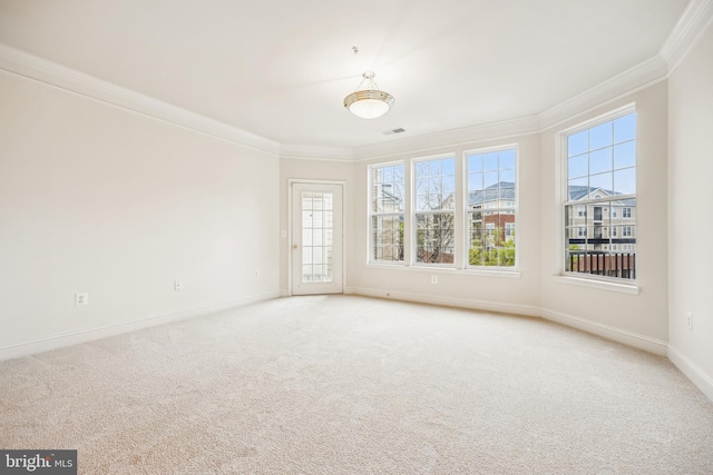 701 Fallsgrove Dr Unit 314, Rockville, MD 20850 - carpeted empty room featuring ornamental molding and healthy amount of natural light