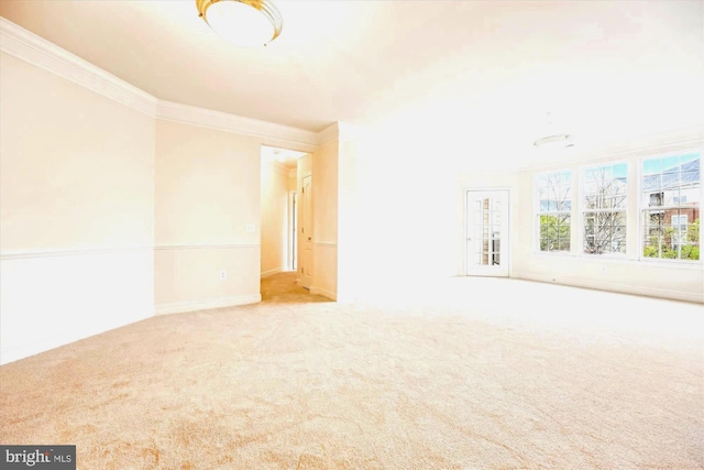 701 Fallsgrove Dr Unit 314, Rockville, MD 20850 - carpeted empty room featuring ornamental molding and baseboards