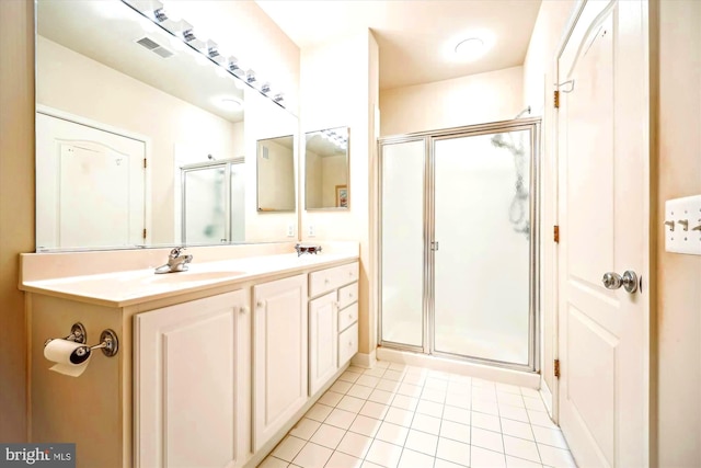 701 Fallsgrove Dr Unit 314, Rockville, MD 20850 - full bath featuring tile patterned floors, a shower stall, and vanity