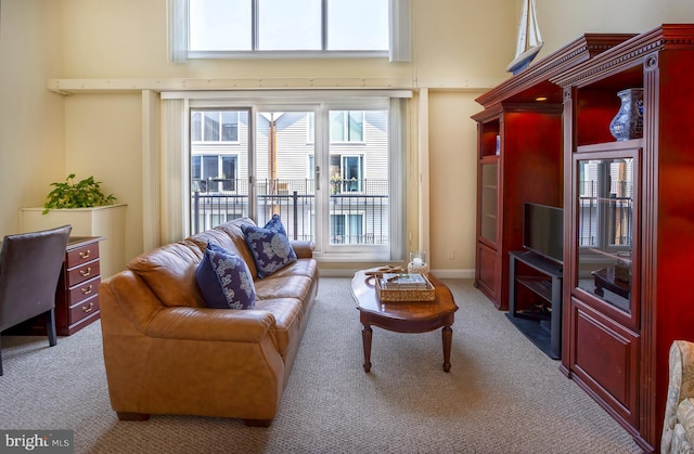 312 Severn Ave Unit W 401, Annapolis, MD 21403 - carpeted living area with plenty of natural light