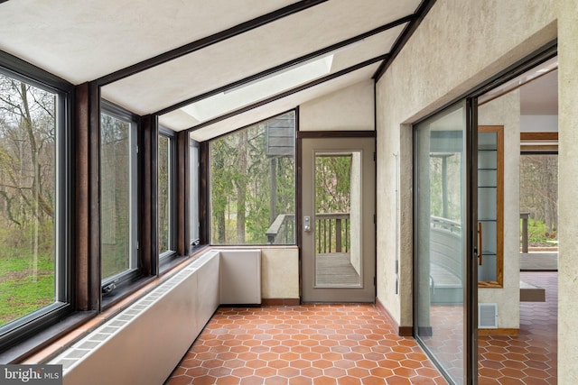 390 S Bryn Mawr Ave, Bryn Mawr, PA 19010 - unfurnished sunroom featuring visible vents, beam ceiling, and plenty of natural light
