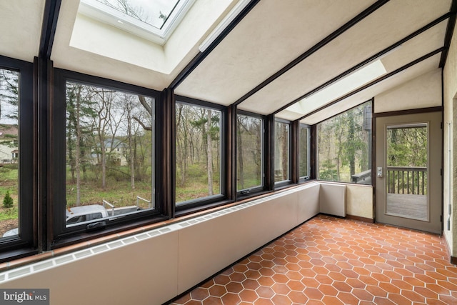 390 S Bryn Mawr Ave, Bryn Mawr, PA 19010 - unfurnished sunroom featuring a skylight