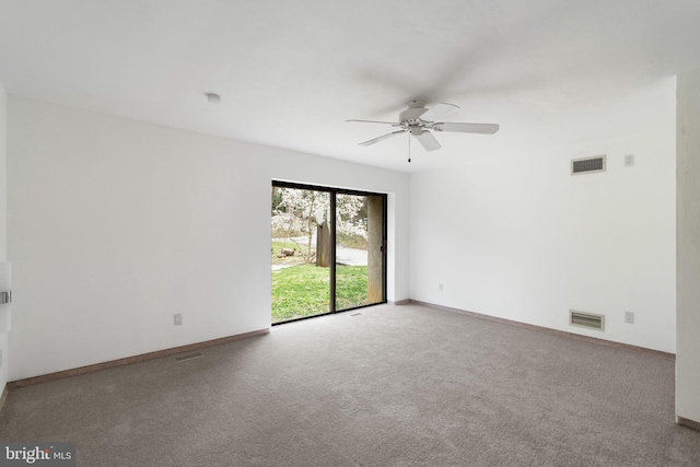 390 S Bryn Mawr Ave, Bryn Mawr, PA 19010 - spare room featuring ceiling fan, baseboards, carpet, and visible vents