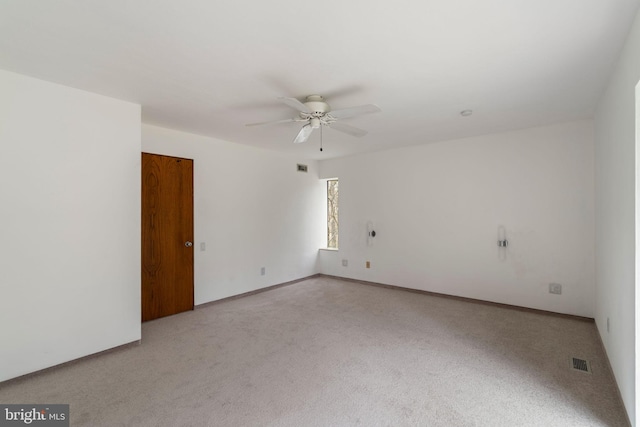 390 S Bryn Mawr Ave, Bryn Mawr, PA 19010 - carpeted empty room featuring ceiling fan, baseboards, and visible vents