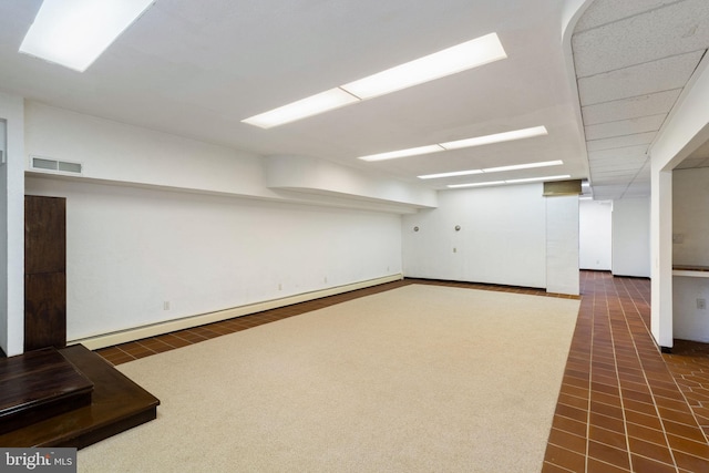 390 S Bryn Mawr Ave, Bryn Mawr, PA 19010 - finished basement featuring baseboard heating and visible vents