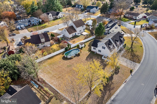 drone / aerial view featuring a residential view