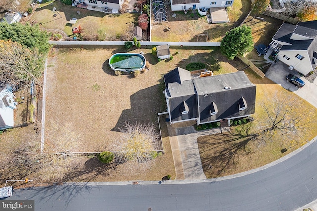 drone / aerial view featuring a residential view