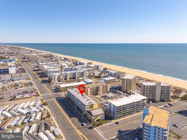 13500 Coastal Hwy Unit 201, Ocean City, MD 21842 - drone / aerial view with a water view, a view of city, and a beach view