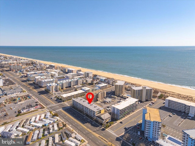 13500 Coastal Hwy Unit 201, Ocean City, MD 21842 - birds eye view of property featuring a beach view and a water view