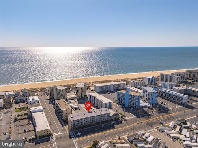 13500 Coastal Hwy Unit 201, Ocean City, MD 21842 - bird's eye view with a city view, a view of the beach, and a water view