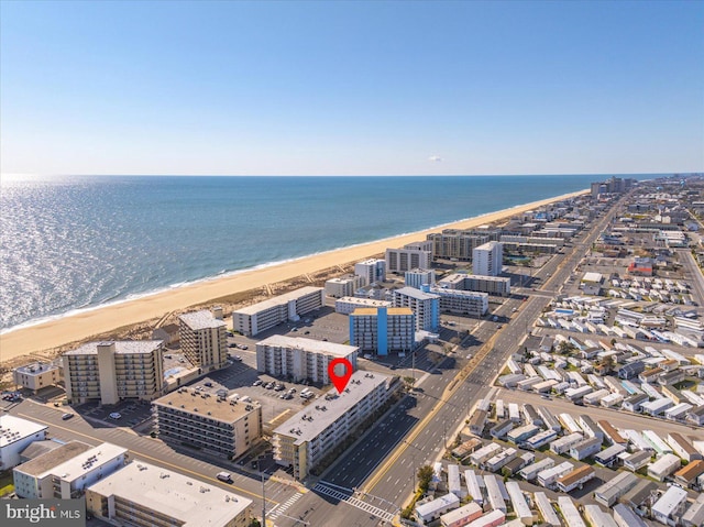 13500 Coastal Hwy Unit 201, Ocean City, MD 21842 - drone / aerial view featuring a water view and a view of the beach