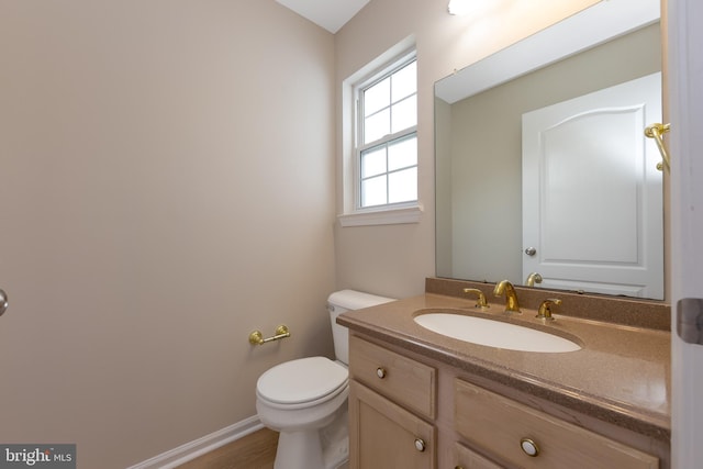 1825 Hessian Dr, Williamstown, NJ 08094 - bathroom with baseboards, toilet, and vanity