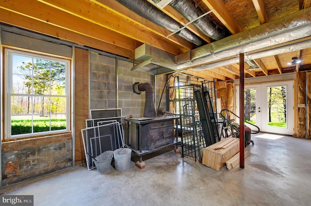 2208 Quarry Rd, Bunker Hill, WV 25413 - below grade area with a wood stove