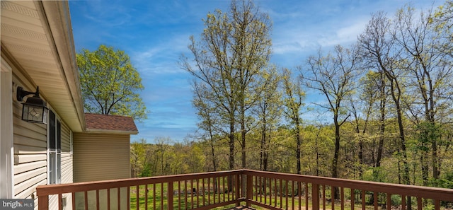 2208 Quarry Rd, Bunker Hill, WV 25413 - deck featuring a view of trees