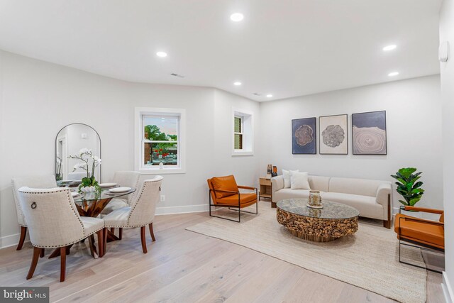 1724 Connecticut Ave NW Unit 1, Washington, DC 20009 - living area with light wood-style floors, recessed lighting, and baseboards