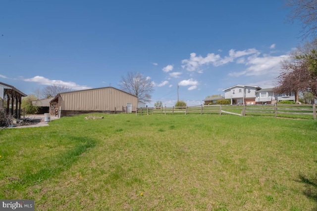 10905 Keysville Rd, Emmitsburg, MD 21727 - view of yard featuring fence, a rural view, and an outbuilding