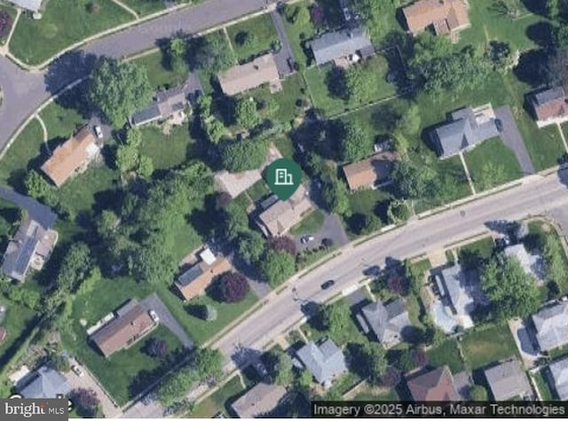 drone / aerial view with a residential view