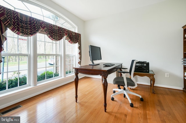 6420 Barrington Dr, Frederick, MD 21701 - office area featuring visible vents, baseboards, and a healthy amount of sunlight