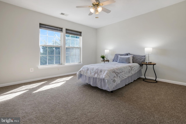6420 Barrington Dr, Frederick, MD 21701 - bedroom with dark colored carpet, visible vents, and baseboards