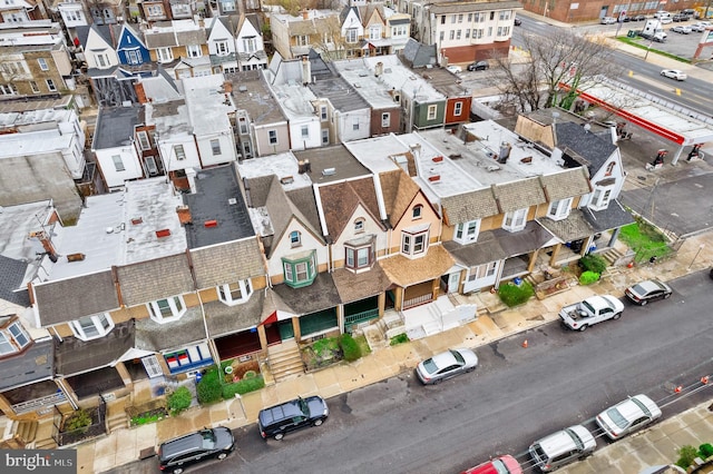drone / aerial view with a residential view