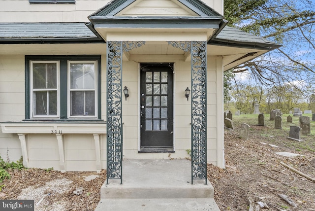 view of doorway to property