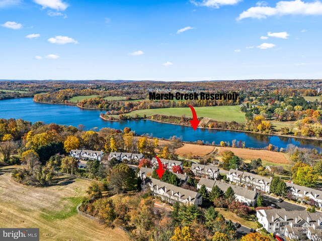 2410 Mallard Ln, Downingtown, PA 19335 - birds eye view of property with a water view