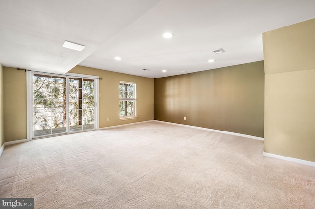 2410 Mallard Ln, Downingtown, PA 19335 - spare room featuring light colored carpet, baseboards, and visible vents