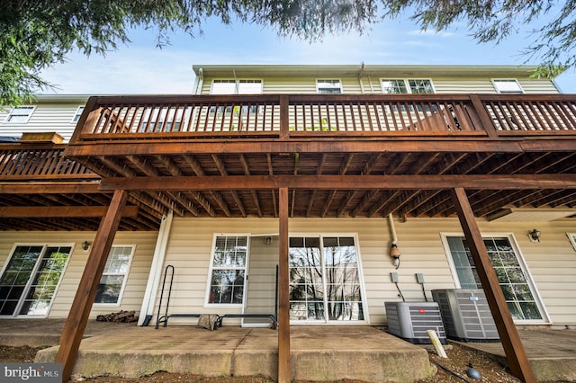 2410 Mallard Ln, Downingtown, PA 19335 - back of house with a patio area, a deck, and central AC unit