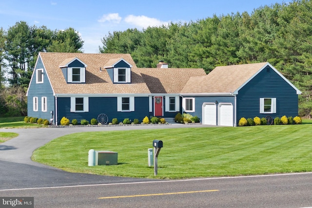 11 Bridge Rd, Lumberton, NJ 08048 - cape cod house with an attached garage, driveway, a shingled roof, and a front yard