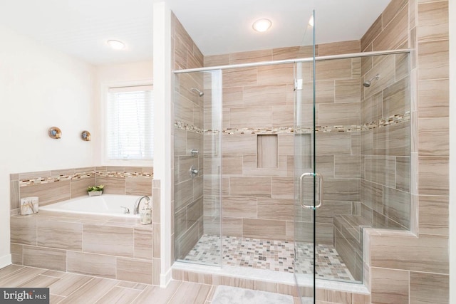 322 Washington Blvd, Glen Burnie, MD 21061 - full bathroom with a shower stall and a garden tub