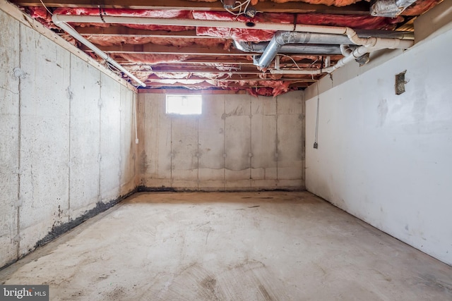 view of basement