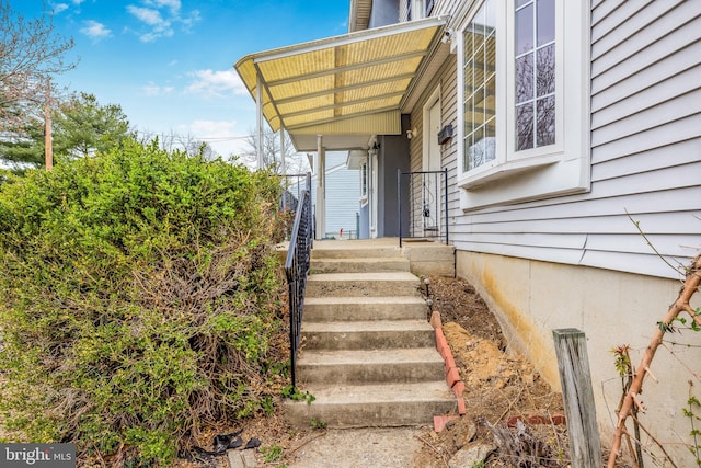 view of doorway to property