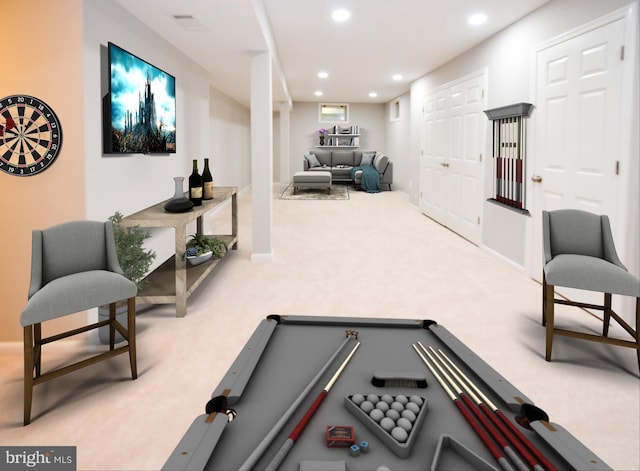 10601 Fiesta Rd, Fairfax, VA 22032 - playroom with carpet flooring, recessed lighting, and baseboards