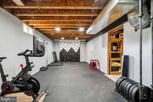 view of exercise area