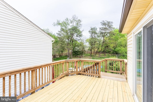 7301 Belinger Ct, Springfield, VA 22150 - wooden terrace featuring a fenced backyard
