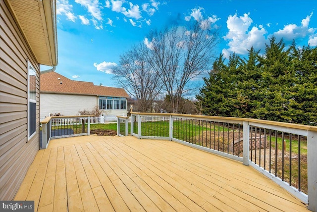 view of wooden deck