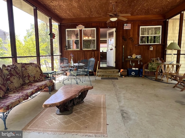 view of sunroom