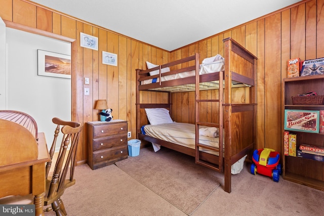 605 Old Post Ct, Bethany Beach, DE 19930 - carpeted bedroom with wood walls
