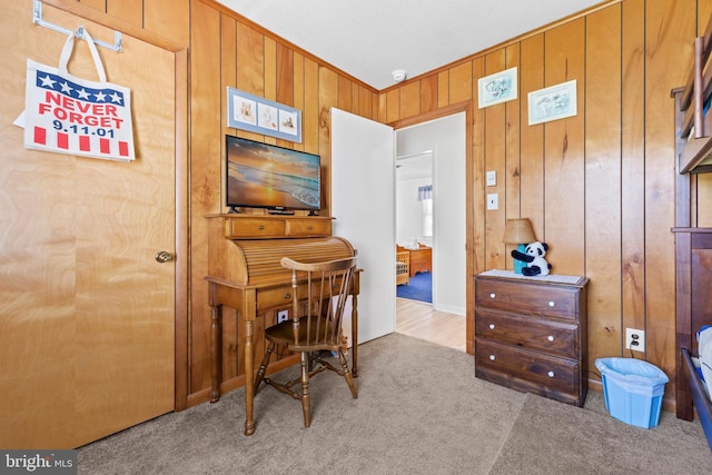 605 Old Post Ct, Bethany Beach, DE 19930 - carpeted office featuring wooden walls