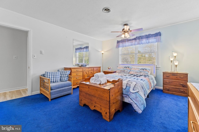 605 Old Post Ct, Bethany Beach, DE 19930 - carpeted bedroom with baseboards, visible vents, and ornamental molding