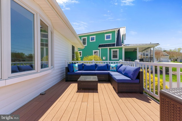605 Old Post Ct, Bethany Beach, DE 19930 - deck featuring an outdoor living space