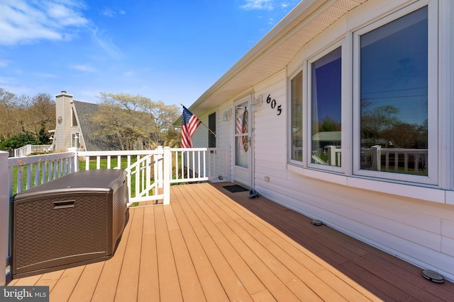 605 Old Post Ct, Bethany Beach, DE 19930 - view of wooden deck