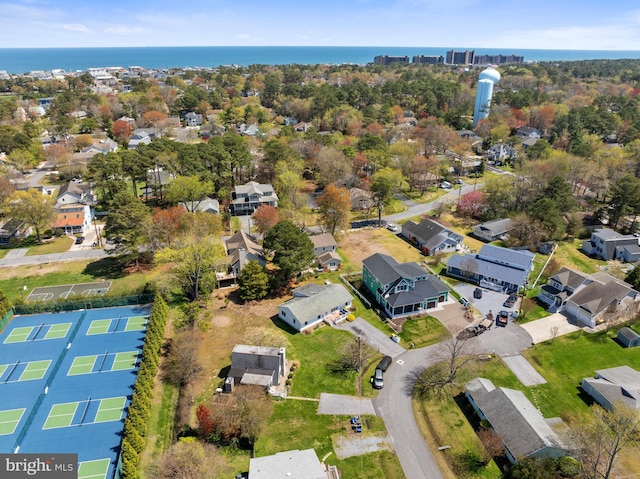605 Old Post Ct, Bethany Beach, DE 19930 - bird's eye view with a residential view and a water view