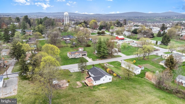 bird's eye view with a residential view and a mountain view