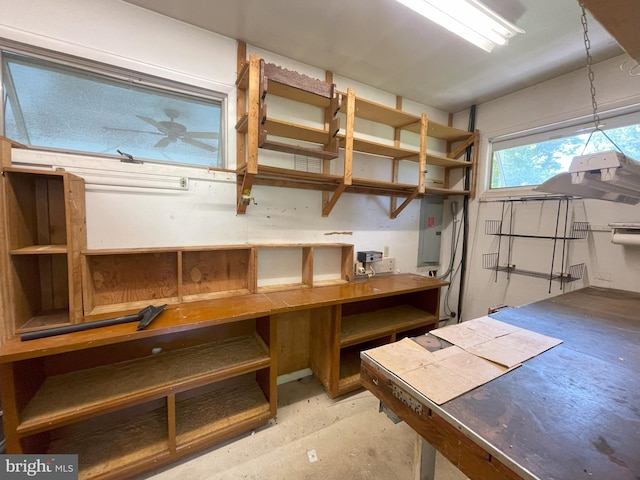 storage area featuring electric panel
