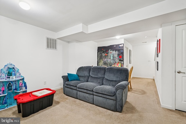 122 Abbigail Xing, Townsend, DE 19734 - living area featuring carpet floors, visible vents, and baseboards