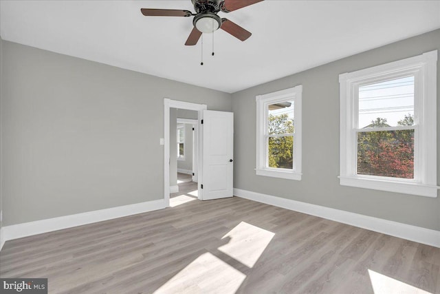 700 Pennsylvania Ave, Delanco, NJ 08075 - unfurnished bedroom with ceiling fan, baseboards, and light wood-type flooring