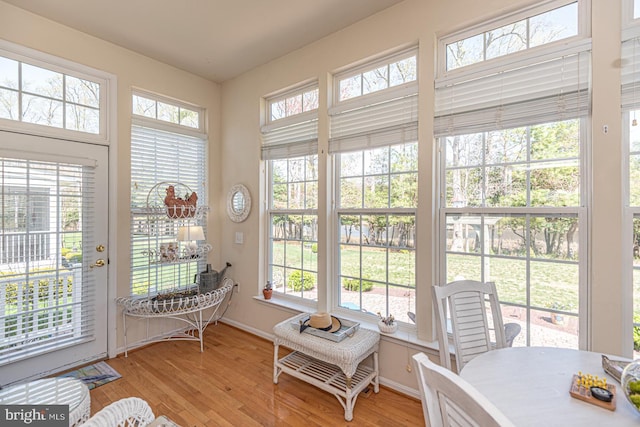 25 Easton Ave, Ocean Pines, MD 21811 - sunroom with baseboards and wood finished floors